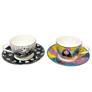 Disney The‎ Nightmare Before Christmas Jack Skellington Sally Tea Cup Saucer Set